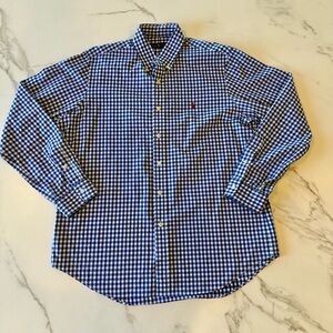 Ralph Lauren Blue and White Gingham Shirt